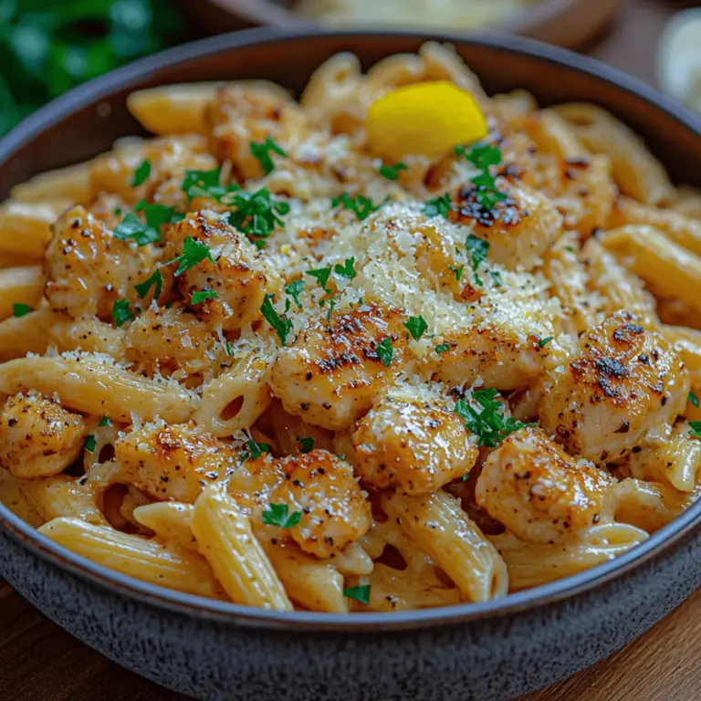 Indulging in a plate of Garlic Butter Chicken Bites with Pasta is like wrapping yourself in a warm blanket after a long day. This dish combines succulent chicken bites sautéed in fragrant garlic butter, perfectly paired with al dente pasta, creating a symphony of flavors that is both comforting and satisfying. Whether you are a busy professional looking for a quick weeknight dinner or a parent needing to please picky eaters, this recipe is an excellent choice. With its rich, buttery taste and the aromatic allure of garlic, it promises to be a hit at your dinner table.