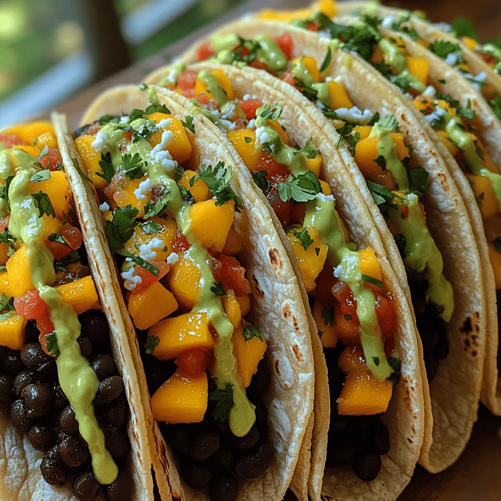 Tacos are not just food; they are a vibrant symbol of Mexican culture, embodying the essence of tradition, community, and celebration. From street vendors to family gatherings, tacos hold a cherished place in the hearts of many, offering a versatile canvas that can be filled with a delightful array of ingredients. Today, we invite you to explore a refreshing take on this classic dish with our Tropical Fiesta Black Bean Mango Tacos. This recipe is not only a feast for the senses but also a wholesome choice for those seeking vegetarian options packed with flavor and nutrition.