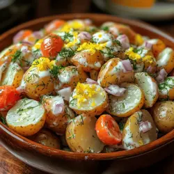 If you're searching for a delightful side dish that perfectly blends freshness and creaminess, look no further than Zesty Lemon Dill Potato Salad. This vibrant dish is not just visually appealing; it's also a burst of flavor that will tantalize your taste buds. With its zesty lemon notes and the herbaceous aroma of fresh dill, this potato salad brings a unique twist to the traditional recipe.