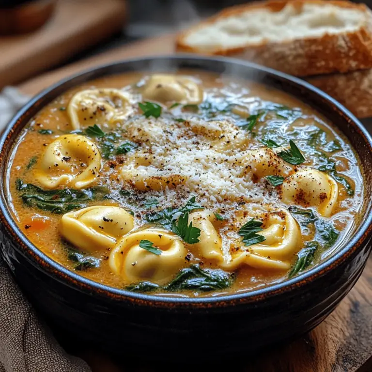 Creamy Spinach Tortellini Soup is a warm, comforting dish that resonates with home-cooked goodness, making it a beloved choice among families and food enthusiasts alike. This delightful recipe brings together the rich, creamy elements of a comforting soup with the heartiness of cheese-filled tortellini and the vibrant nutrition of fresh spinach. Perfect for any season, whether it’s a chilly winter evening or a refreshing spring afternoon, this soup serves not only as a satisfying meal but also as a family favorite that can be enjoyed by all ages.