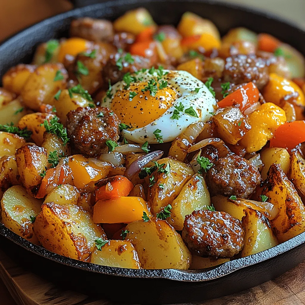 There's something undeniably comforting about a hearty breakfast, and few dishes embody that warmth quite like the Breakfast Bliss Skillet: Sausage & Potato Delight. This recipe perfectly marries the savory flavors of breakfast sausage and tender potatoes, creating a dish that is both satisfying and delicious. Whether you're hosting family gatherings, enjoying a leisurely weekend brunch, or looking for a quick and filling breakfast on a busy weekday, this skillet meal is sure to please everyone at the table.
