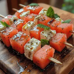 As the summer heat sets in, there's nothing quite as refreshing as a light and flavorful appetizer that captures the essence of the season. Enter the Refreshing Greek Watermelon Feta Skewers. This delightful dish combines juicy, sweet watermelon with creamy, salty feta cheese, creating a harmonious blend of flavors that is sure to tantalize your taste buds. Perfect for warm gatherings, picnics in the park, or festive barbecues, these skewers are versatile and easy to prepare, making them a must-try for any occasion.