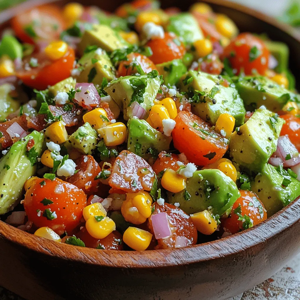 Salads have long been celebrated as a fresh and healthy dish that can cater to a myriad of tastes and dietary preferences. They offer a canvas for vibrant flavors, textures, and colors, making them a delightful addition to any meal. Among the vast array of salad options, the Bacon Corn Avocado Salad stands out as a perfect blend of savory and refreshing components. This dish not only tantalizes the taste buds but also provides a nutritional boost, making it an ideal choice for lunch, dinner, or even a light snack.