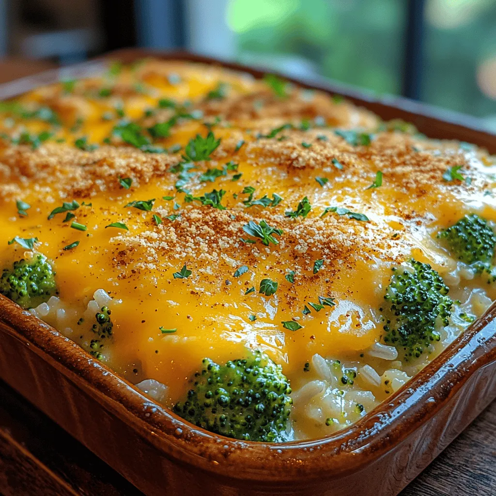 To create the perfect Cheesy Broccoli Rice Casserole, it’s essential to understand the role of each ingredient. Here’s a breakdown of the key components that make this dish so special: