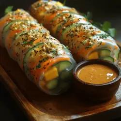 As the warm sunshine beckons the arrival of summer, what better way to celebrate the season than with a dish that embodies freshness and vitality? Enter the Refreshing Cucumber Mango Summer Rolls, a delightful culinary creation that is as appealing to the eyes as it is to the palate. These vibrant rolls are the perfect light meal or appetizer, making them an ideal choice for summer gatherings, picnics, or even a tranquil evening at home.