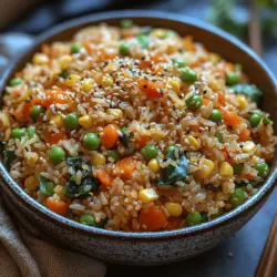 To achieve the perfect incorporation of spinach into your Colorful Veggie-Packed Fried Rice, timing is crucial. Spinach cooks quickly and can easily wilt into an unappealing mush if added too early. For best results, add the fresh spinach towards the end of the cooking process, just before you combine all the ingredients.