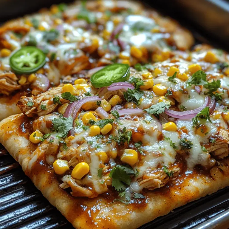 The Smoky BBQ Chicken Flatbread Delight is a culinary masterpiece that packs a punch of flavor and satisfaction in every bite. This dish seamlessly marries the smoky essence of BBQ chicken with the satisfying chew of a perfectly baked flatbread, creating a meal that is both comforting and exciting. Whether you are hosting a gathering, enjoying a family dinner, or simply indulging in a casual meal at home, this recipe offers a fantastic way to please a crowd or treat yourself.