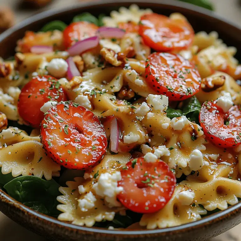 As the sun shines brighter and the days grow longer, summer presents the perfect opportunity to enjoy vibrant, fresh dishes that celebrate the season's bounty. Pasta salads, in particular, have gained immense popularity during these warmer months, offering a delightful combination of flavors, textures, and colors that make them ideal for picnics, barbecues, and family gatherings. One standout recipe that captures the essence of summer is the Berry Fresh Strawberry Spinach Pasta Salad.