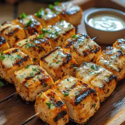 When it comes to summer cookouts and outdoor gatherings, few dishes can rival the tantalizing appeal of grilled chicken skewers. Among the myriad of options, Grilled Ranch Garlic Parmesan Chicken Skewers stand out for their simple preparation and mouthwatering flavor profile. These delectable skewers combine the savory essence of ranch dressing, the richness of Parmesan cheese, and the aromatic allure of garlic, making them a surefire hit at any barbecue or family dinner.