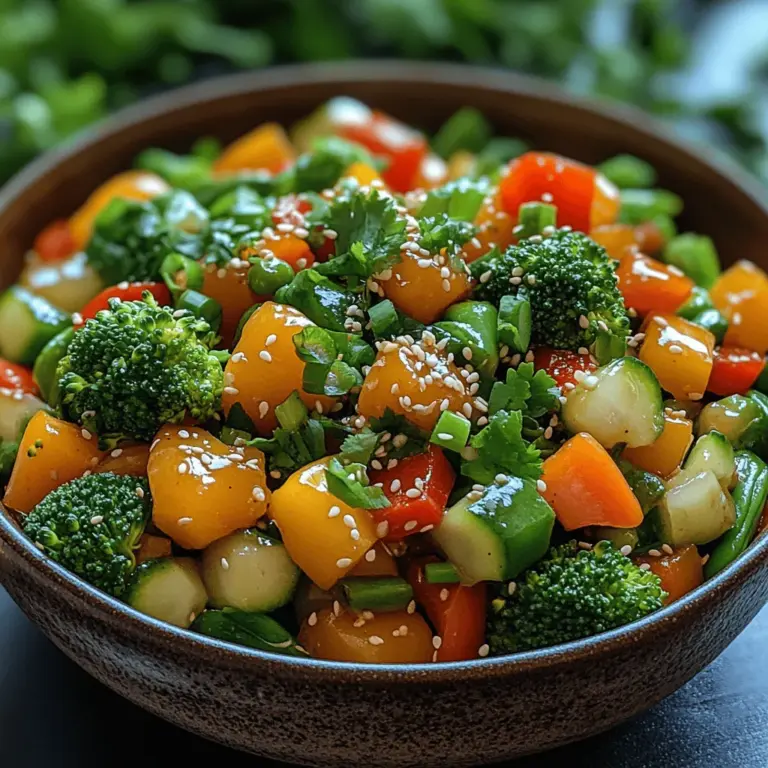 In recent years, the movement towards plant-based meals and healthy eating has gathered momentum, with more individuals embracing diets rich in fruits and vegetables. This shift has not only been influenced by a growing awareness of health and wellness but also by the desire to make environmentally conscious food choices. Among the myriad of delicious and nutritious options available, the Vibrant Summer Garden Vegetable Stir-Fry stands out as a colorful, nutrient-packed dish that captures the essence of summer's bounty. This delightful stir-fry celebrates the season's freshest vegetables, making it a perfect addition to your warm-weather dining repertoire.