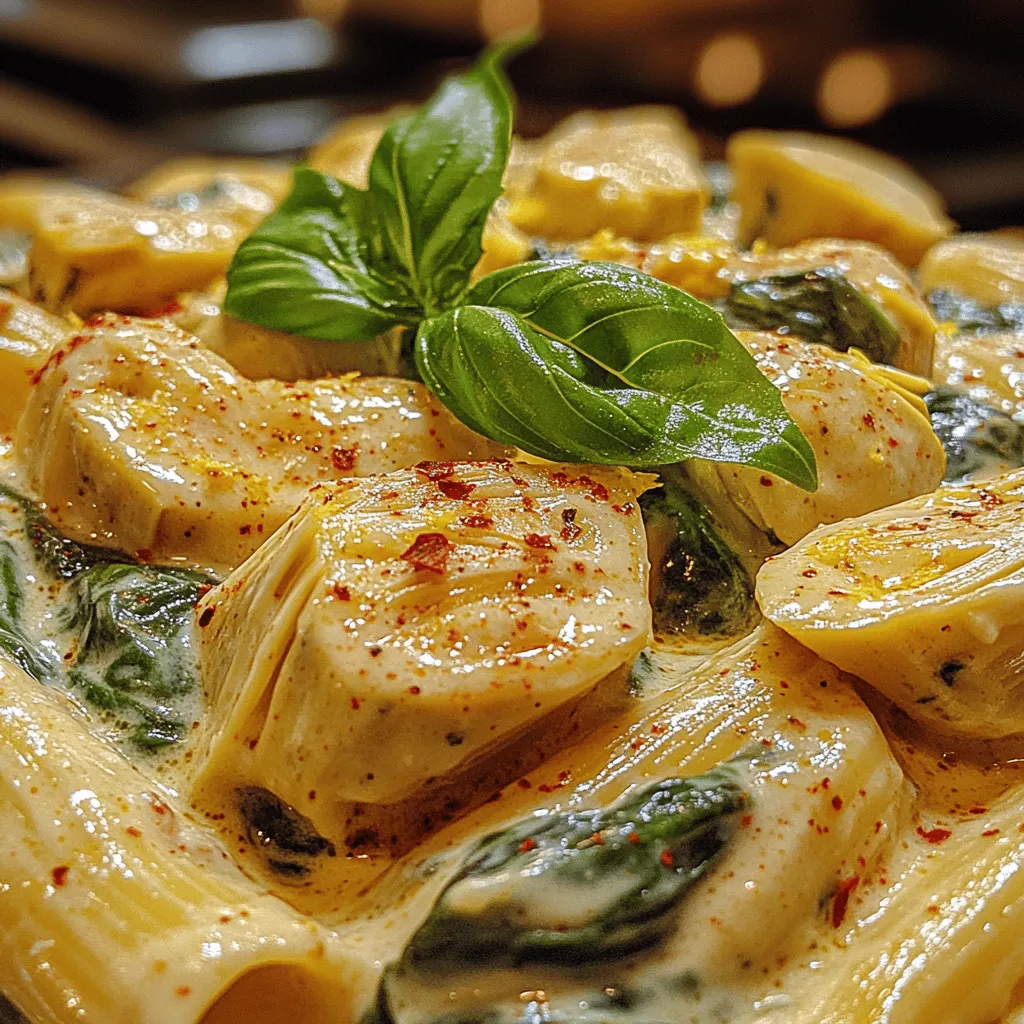 If you're on the hunt for a dish that encapsulates comfort, flavor, and nutrition, look no further than Creamy Spinach Artichoke Pasta Delight. This delectable recipe marries the rich, creamy textures of a savory sauce with the wholesome goodness of spinach and artichokes, creating a meal that is not only satisfying but also nourishing. Whether you're juggling a busy weeknight or planning a cozy weekend dinner, this pasta dish effortlessly fits the bill, appealing to both the palate and the eye.
