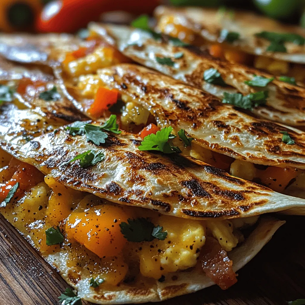 Flour tortillas are the foundation of our savory turkey bacon breakfast quesadillas. These versatile flatbreads are made from wheat flour and are known for their soft, pliable texture, making them ideal for wrapping around a variety of fillings. Unlike corn tortillas, which can be more brittle, flour tortillas provide a sturdy yet tender vessel for our ingredients, allowing for easy folding and eating.