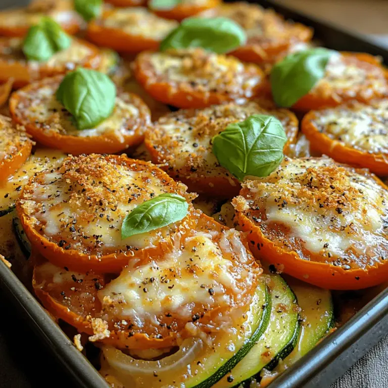 If you're looking for a dish that beautifully balances comfort and health, look no further than the Cheesy Tomato Zucchini Delight. This versatile recipe showcases the best of seasonal produce, making it an ideal choice for both a satisfying main course or a delightful side dish. The combination of fresh zucchini, juicy tomatoes, and a rich blend of cheeses creates a symphony of flavors and textures that will tantalize your taste buds.