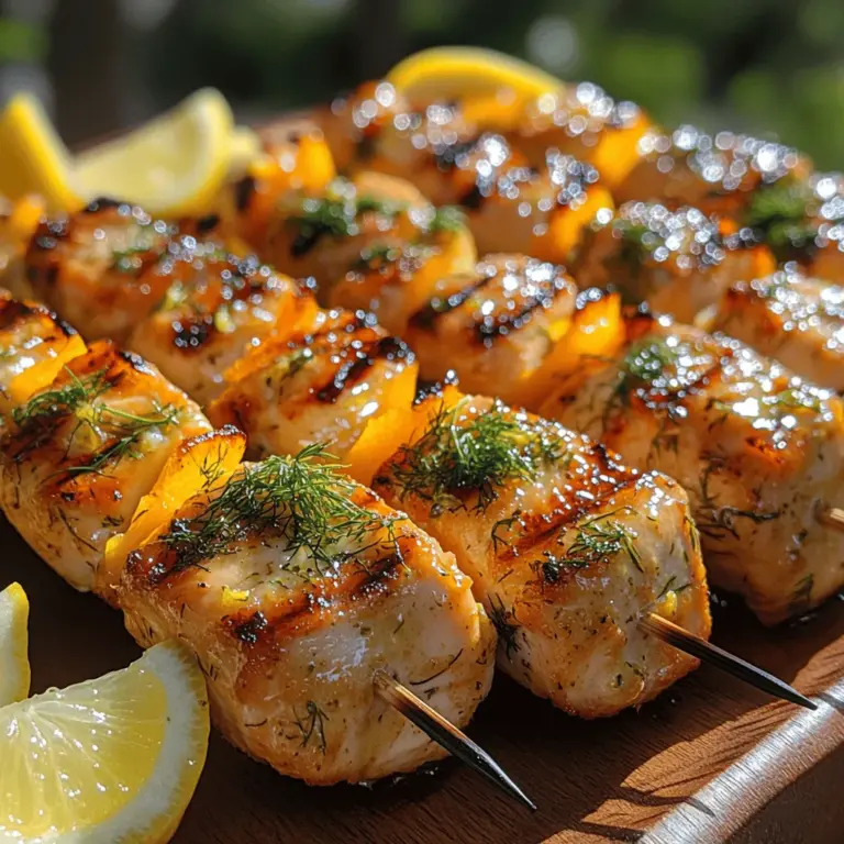 Skewers have long been a beloved culinary tradition around the world, celebrated for their versatility and ease of preparation. They present a delightful way to enjoy a variety of flavors and textures, making them an ideal choice for any meal occasion. From casual weeknight dinners to festive summer barbecues, skewers can be customized to suit individual tastes and preferences. Among the myriad of options available, Zesty Lemon Dill Chicken Skewers stand out for their refreshing flavor profile and vibrant presentation.