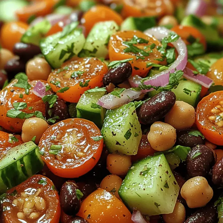 As the sun shines brighter and the temperatures rise, the desire for light, refreshing meals becomes more pronounced. One dish that perfectly captures the essence of summer is the Refreshing Summer Bean Fiesta Salad. This vibrant salad is not only a treat for the eyes but also a celebration of flavors, textures, and nutritional benefits that make it an ideal choice for those warm days. Whether you're hosting a backyard barbecue, preparing a picnic spread, or simply looking for a quick and satisfying meal, this salad fits the bill as both a delightful side dish and a hearty main course.