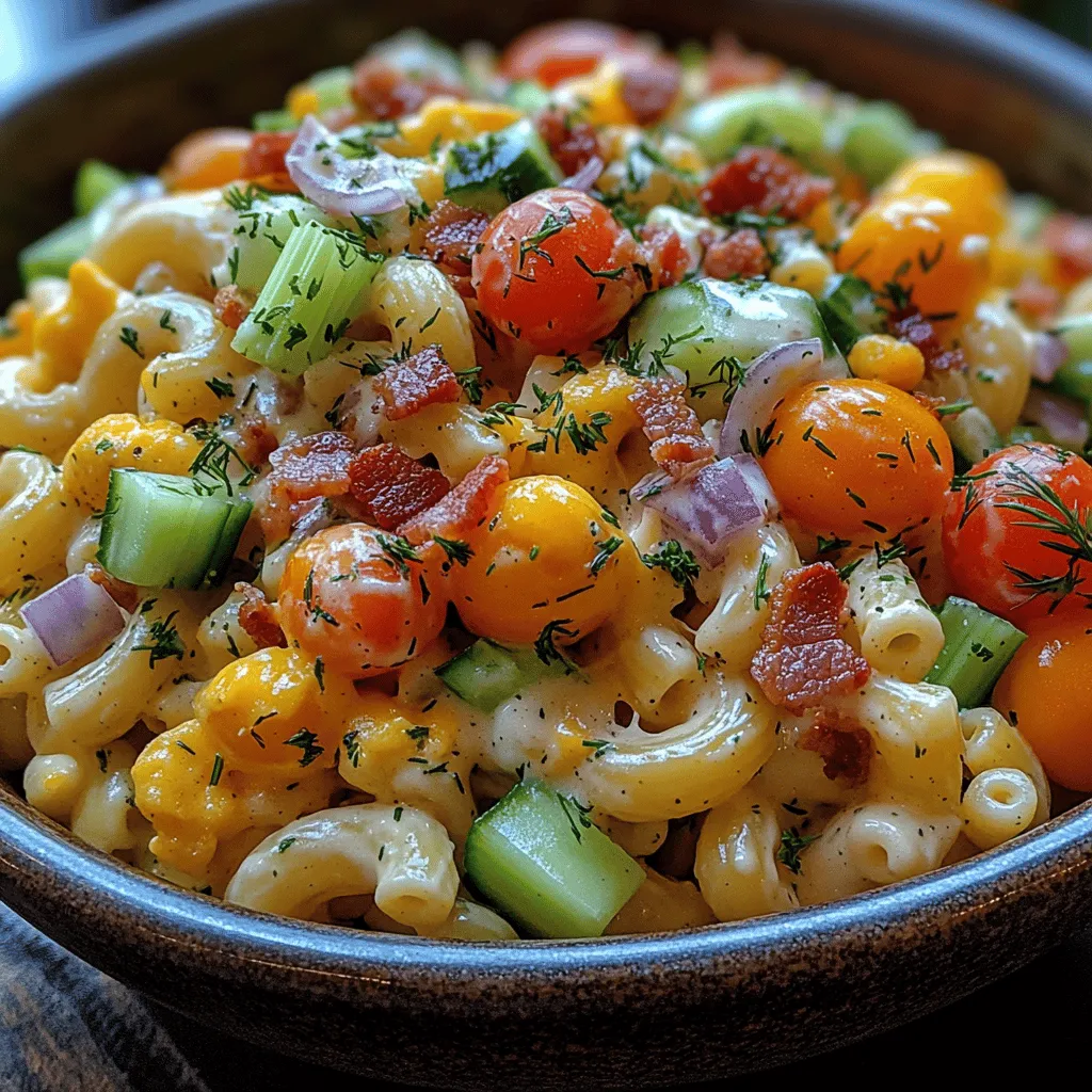 One of the most captivating aspects of the Creamy Ranch Bacon Macaroni Salad is its harmonious blend of flavors. The creamy ranch dressing serves as the perfect canvas for the other ingredients, elevating the overall taste profile. When combined with crispy bacon, the salad transforms into an indulgent treat that’s both satisfying and refreshing.