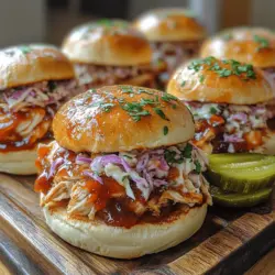 When it comes to effortless entertaining or a comforting family meal, few dishes can rival the allure of Sweet & Smoky Slow Cooker BBQ Chicken Sliders. These sliders encapsulate everything we love about good food: they’re hearty, flavorful, and undeniably satisfying. The slow cooker transforms simple ingredients into a tender, juicy dish that bursts with flavor, making it an ideal choice for gatherings, game days, or even a cozy weeknight dinner.