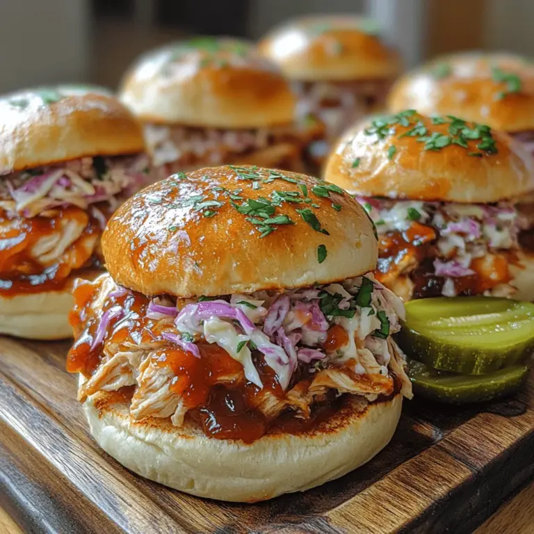 When it comes to effortless entertaining or a comforting family meal, few dishes can rival the allure of Sweet & Smoky Slow Cooker BBQ Chicken Sliders. These sliders encapsulate everything we love about good food: they’re hearty, flavorful, and undeniably satisfying. The slow cooker transforms simple ingredients into a tender, juicy dish that bursts with flavor, making it an ideal choice for gatherings, game days, or even a cozy weeknight dinner.