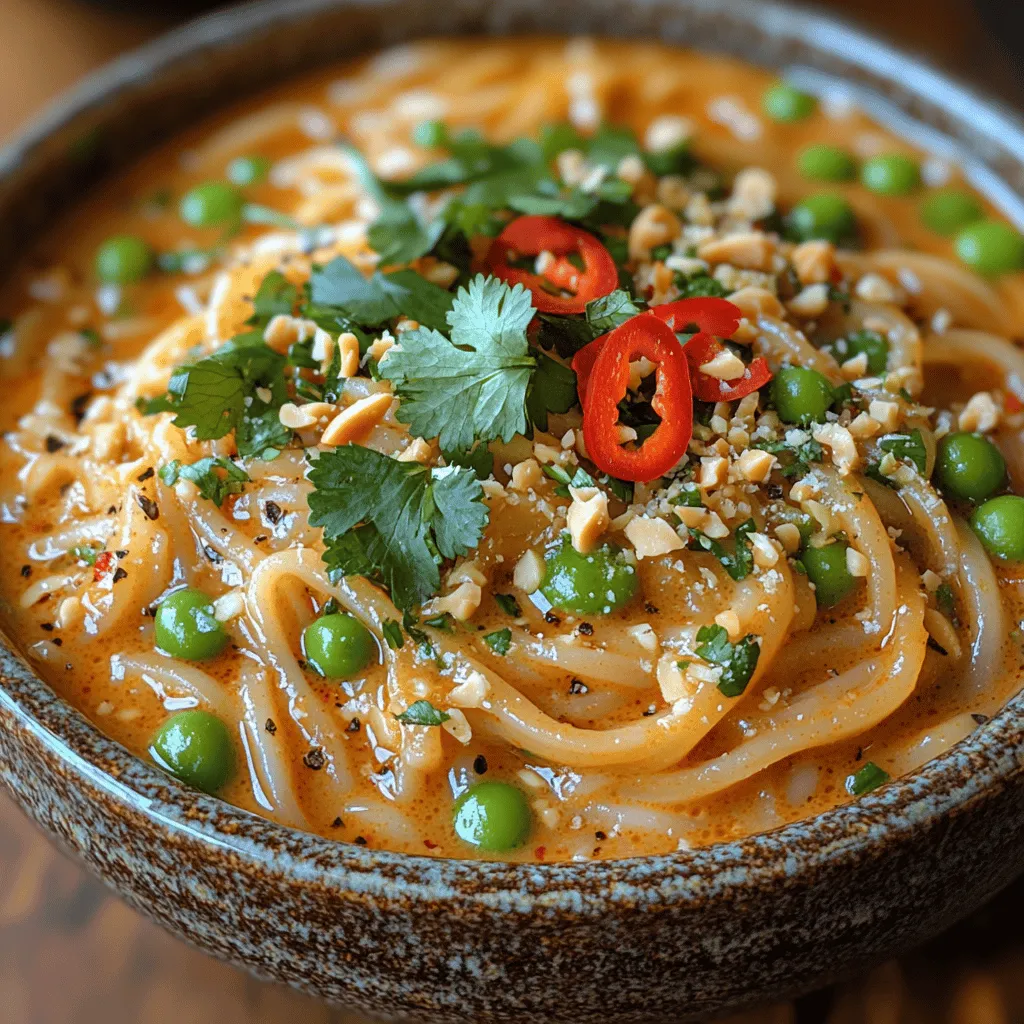Thai cuisine is an exhilarating fusion of flavors, textures, and aromas that transport you straight to the heart of Southeast Asia. Renowned for its balance of sweet, sour, salty, and spicy elements, Thai cooking creates meals that are as vibrant in taste as they are in color. Among the myriad of dishes that grace Thai menus, Spicy Thai Coconut Curry Noodles stand out as a delightful blend of creamy coconut, fiery spices, and fresh ingredients. This dish captures the essence of Thailand, bringing together aromatic herbs and spices to create a comforting yet invigorating meal that pleases the palate.