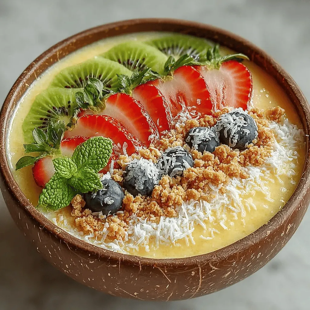 Creating the perfect Tropical Paradise Pineapple Smoothie Bowl hinges significantly on the blender you choose. A powerful blender is essential for achieving that ultra-creamy texture that makes this smoothie bowl truly irresistible. High-speed blenders break down the pineapple and other ingredients smoothly, avoiding any chunks and ensuring an even consistency. If you’re using a standard blender, be prepared for some texture variations, which could detract from the overall eating experience. For the best results, blend your ingredients until they reach a velvety, thick consistency that can be easily spread in a bowl.