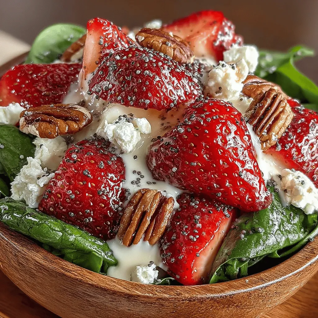 Creating a delightful dressing for your Sweet & Savory Strawberry Spinach Salad is just as important as the salad itself. The right blend of ingredients can elevate the entire dish, enhancing the fresh flavors of the spinach and strawberries. Here’s a closer look at the components that make up this delicious dressing: