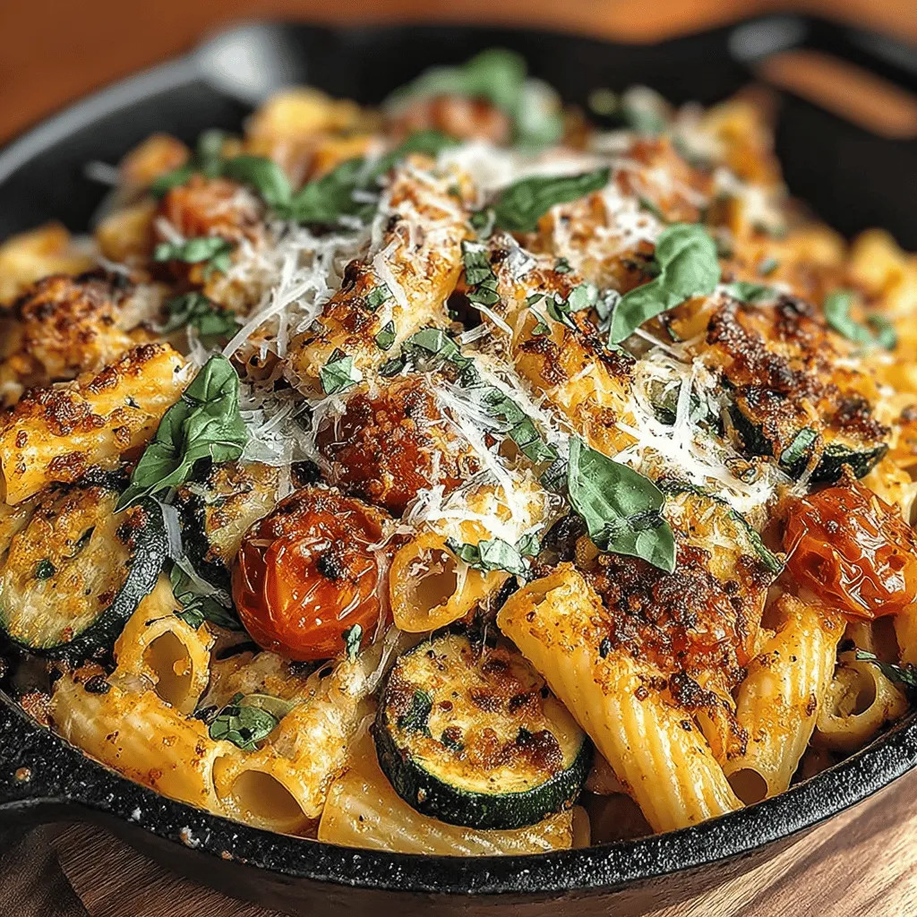 To truly appreciate the Creamy Zucchini Tomato Pasta Skillet, it’s essential to understand the key ingredients that come together to create this delightful dish. Each component contributes to the overall flavor and nutritional value, making it a dish you can feel good about serving.