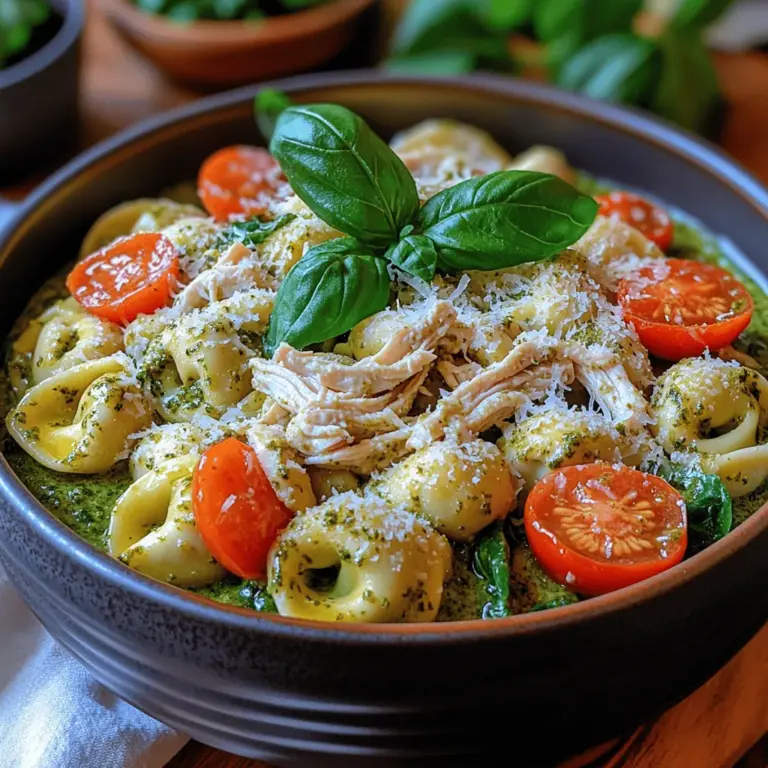 In the delightful realm of creamy pasta dishes, few recipes capture the heart and palate quite like Creamy Pesto Chicken Tortellini. This dish seamlessly combines the comforting embrace of pasta with the vibrant flavors of fresh herbs, making it a favorite among food enthusiasts and home cooks alike. Tortellini, with its tender, stuffed pockets, offers a unique texture that elevates any meal, while pesto brings a burst of freshness that transforms a simple dish into a culinary experience.