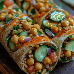 Chickpeas, also known as garbanzo beans, are a powerhouse of nutrition, celebrated worldwide for their versatility and health benefits. These legumes can be transformed into a variety of dishes, from creamy hummus to hearty stews. Their nutty flavor and firm texture make them an excellent base for countless recipes, including our featured dish: Golden Spiced Chickpea Wraps. This recipe not only highlights the natural goodness of chickpeas but also introduces a harmonious blend of spices that elevate the dish to new culinary heights.