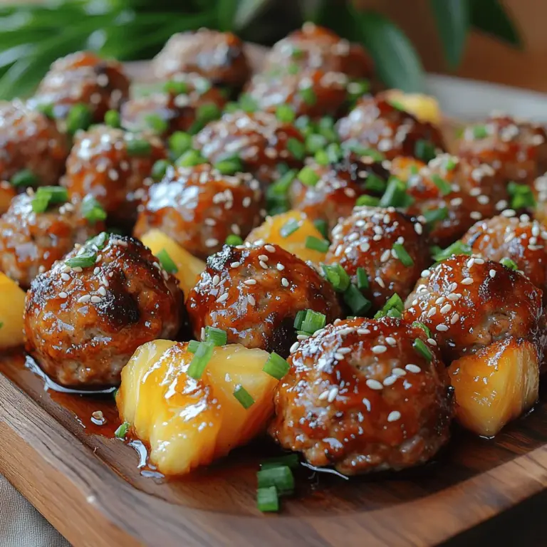 If you're on the hunt for a dish that is both tantalizing and versatile, look no further than Juicy Pineapple Teriyaki Meatballs. This delightful recipe merges the sweetness of pineapple with the savory umami of teriyaki sauce, creating a symphony of flavors that can elevate any meal. Whether you're hosting a weekend gathering, preparing a weeknight dinner, or looking for an impressive dish to serve at your next holiday party, these meatballs are sure to impress.