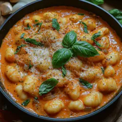 When you're in search of a dish that encapsulates comfort and warmth, look no further than the Creamy Tomato Gnocchi Skillet. This delightful recipe brings together tender gnocchi, a luxurious creamy tomato sauce, and a medley of aromatic herbs, resulting in a meal that not only satisfies the palate but also provides a sense of homey comfort. Ideal for busy weeknights or leisurely weekends alike, this dish has surged in popularity, thanks to its ease of preparation and the incredible balance of flavors it offers.