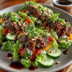 In the realm of culinary delights, few dishes capture the essence of freshness and flavor quite like Savory Beef Lettuce Wraps with Blueberry Glaze. This innovative recipe combines the rich, hearty taste of seasoned ground beef with a sweet and tangy blueberry glaze, creating a dish that tantalizes the taste buds while offering a healthy alternative to traditional wraps. As more people seek out low-carb and nutritious meal options, lettuce wraps have emerged as a popular choice, providing a perfect vehicle for a variety of fillings without the heaviness of bread or tortillas.