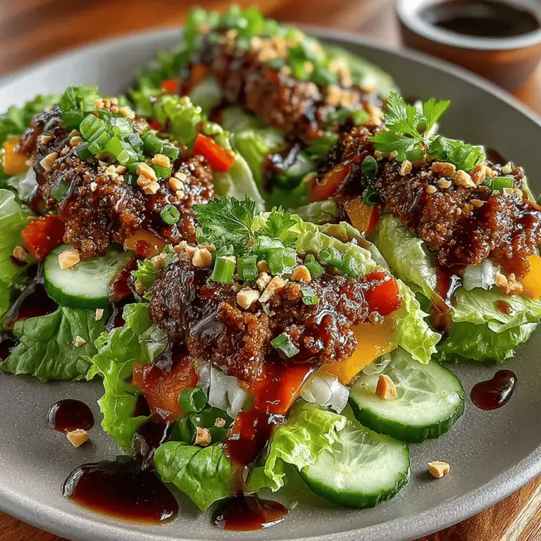 In the realm of culinary delights, few dishes capture the essence of freshness and flavor quite like Savory Beef Lettuce Wraps with Blueberry Glaze. This innovative recipe combines the rich, hearty taste of seasoned ground beef with a sweet and tangy blueberry glaze, creating a dish that tantalizes the taste buds while offering a healthy alternative to traditional wraps. As more people seek out low-carb and nutritious meal options, lettuce wraps have emerged as a popular choice, providing a perfect vehicle for a variety of fillings without the heaviness of bread or tortillas.