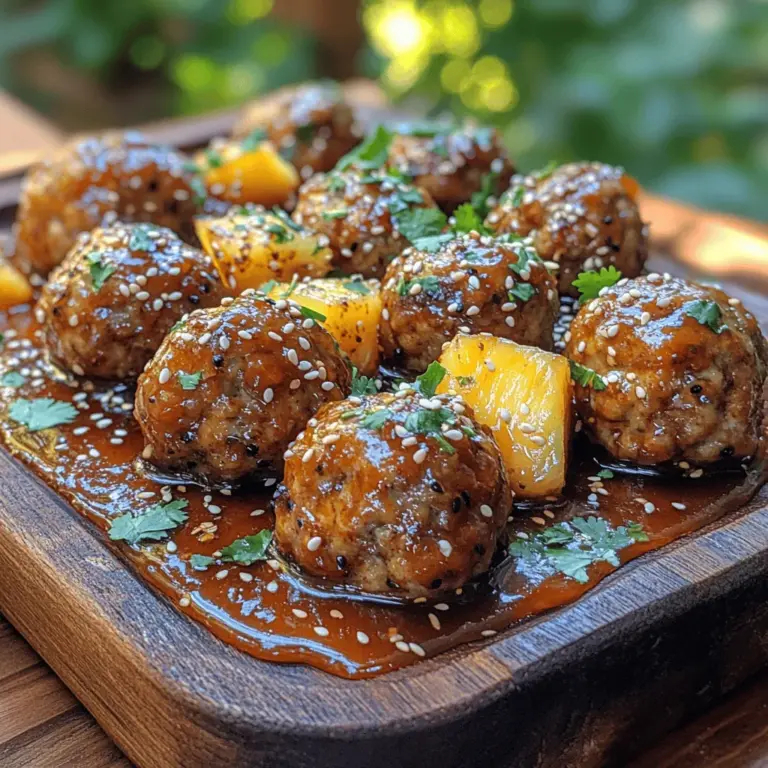 If you're searching for a dish that perfectly balances sweet and savory flavors, look no further than Sweet & Savory Pineapple Teriyaki Meatballs. This recipe is not only a crowd-pleaser but also an exciting culinary delight that brings the vibrant tastes of Asian cuisine right to your dining table. Meatballs, a beloved comfort food, get a bright twist with the addition of pineapple and a rich teriyaki sauce, making them a versatile choice for weeknight dinners, potlucks, or even elegant gatherings.