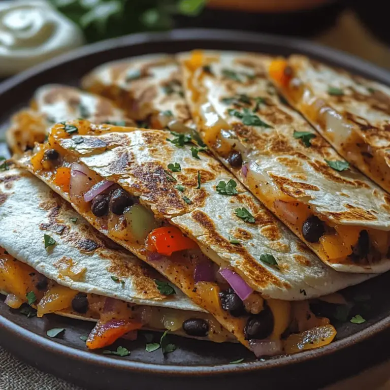 Quesadillas hold a special place in Mexican cuisine, celebrated for their simplicity and versatility. These delightful creations, consisting of a tortilla filled with various ingredients and folded in half, have become a beloved dish across the globe. Their appeal lies not only in their comforting taste but also in their ability to accommodate a wide range of fillings, making them a favorite for both casual meals and festive gatherings. The crispy black bean quesadilla, in particular, stands out for its rich flavor and nutritional benefits, making it a fantastic option for anyone looking to enjoy a satisfying meal without compromising on health.