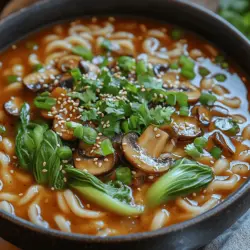 Welcome to the world of Earthy Miso Mushroom Udon, a dish that beautifully combines the umami richness of miso with the hearty flavors of mushrooms, all enveloped in the comforting embrace of udon noodles. This exquisite recipe not only tantalizes your taste buds but also connects you to a rich tapestry of culinary traditions from Japan and beyond. As a versatile dish, it can be enjoyed as a comforting meal on a chilly evening or dressed up for an elegant dinner party, showcasing its adaptability and appeal.