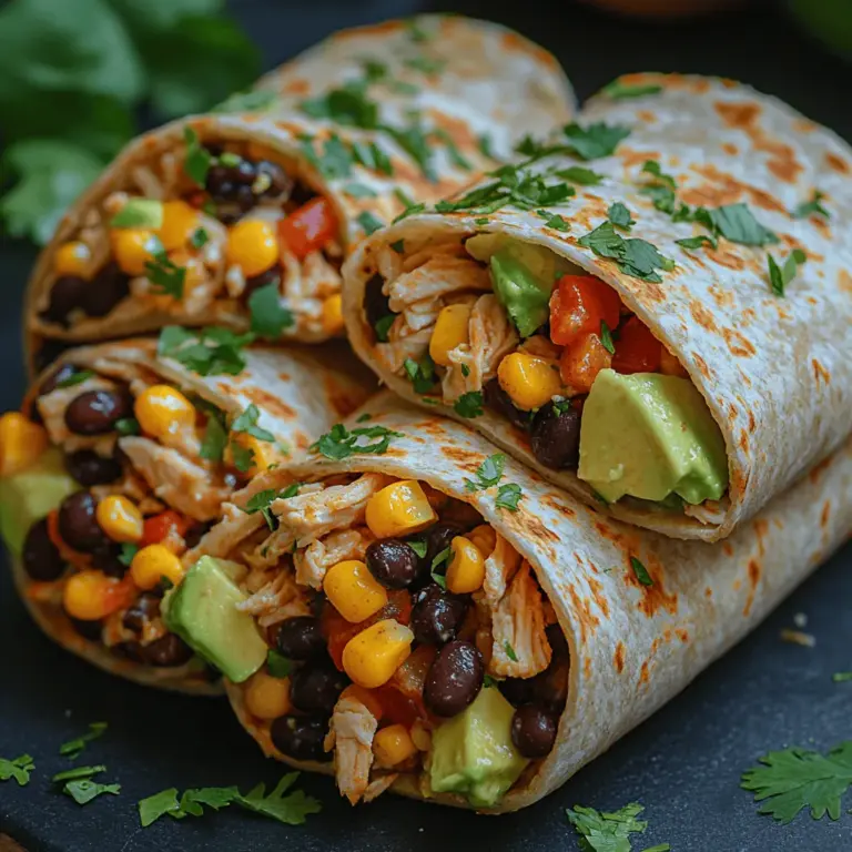 In the realm of quick and nutritious meals, Zesty Cold Southwest Chicken Salad Wraps stand out as a vibrant and flavorful option. Perfect for lunch on the go or a light dinner, this recipe combines tender shredded chicken with hearty black beans, sweet corn, fresh vegetables, and a zesty lime dressing. The wraps are not only visually appealing but also packed with protein and nutrients, making them an excellent choice for anyone looking to eat healthily without sacrificing taste.