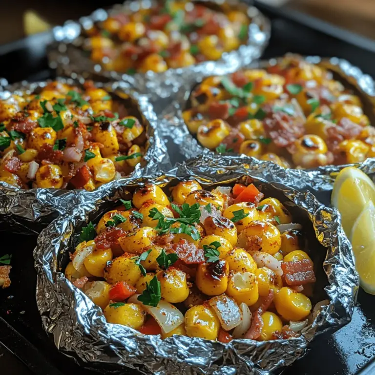Foil packet cooking has revolutionized the way we prepare meals, offering a simple yet flavorful method that appeals to both novice and experienced cooks alike. This technique involves wrapping ingredients in aluminum foil and cooking them, allowing the flavors to meld together beautifully while steam works its magic. One standout recipe that captures the essence of foil packet cooking is the Sweet Corn & Bacon Foil Packets. This dish merges the natural sweetness of fresh corn with the savory, smoky notes of bacon, creating a delightful medley that can elevate any meal.