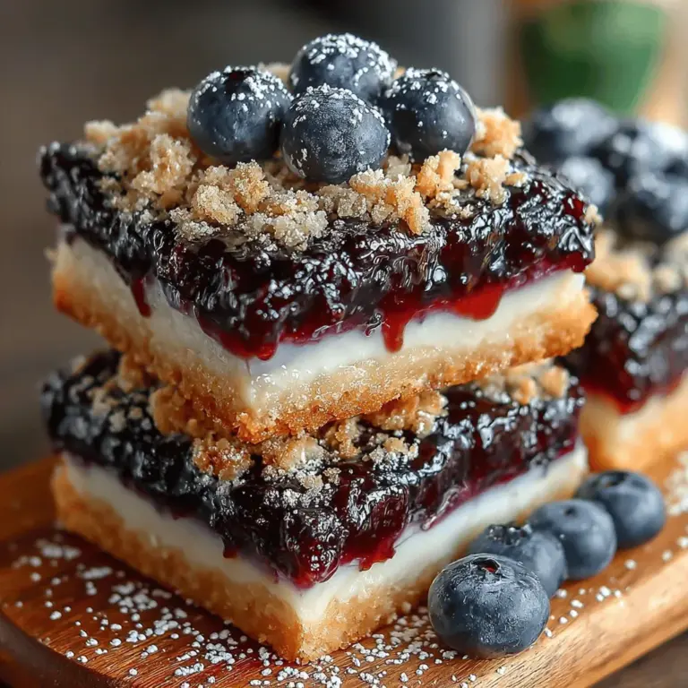 Blueberries are one of nature’s sweetest treasures, and their popularity in desserts has soared over the years, especially during the summer months when they are in season. From classic blueberry pies to refreshing blueberry muffins, these little blue gems are a staple in many kitchens. Among the myriad of blueberry desserts, Blueberry Bliss Pie Bars stand out as a delightful twist on the traditional pie. Offering the same rich flavors in a convenient bar form, they are perfect for gatherings, picnics, or simply as a sweet treat at home.