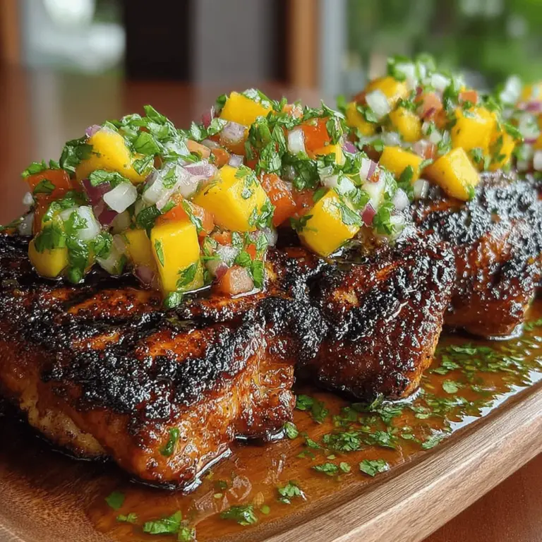 As summer approaches, the desire for vibrant, fresh flavors becomes irresistible. One dish that encapsulates the essence of the season is Tropical Grilled Chicken with Mango Salsa. This delightful recipe merges the juicy tenderness of marinated grilled chicken with the bright, zesty notes of a homemade mango salsa. Perfect for a backyard barbecue or a quick weeknight dinner, this dish not only tastes exceptional but also embodies the spirit of tropical cuisine. With its rich protein content and a spectrum of fresh flavors, Tropical Grilled Chicken with Mango Salsa is a culinary celebration that promises to please both the palate and the eye.