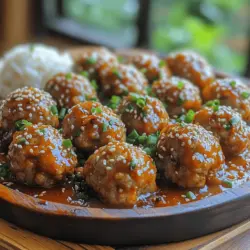 If you're in the mood for a dish that tantalizes your taste buds with a perfect blend of spice, sweetness, and umami, look no further than Sizzling Spicy Korean BBQ Meatballs. This delightful recipe offers a unique twist on traditional meatballs by infusing them with Korean flavors, making them a standout option for dinner parties, family meals, or just a cozy night in. Imagine juicy meatballs coated in a savory-sweet marinade that packs a spicy punch, served over rice or noodles, and garnished with fresh herbs—the perfect recipe for anyone looking to explore the rich culinary landscape of Korea.