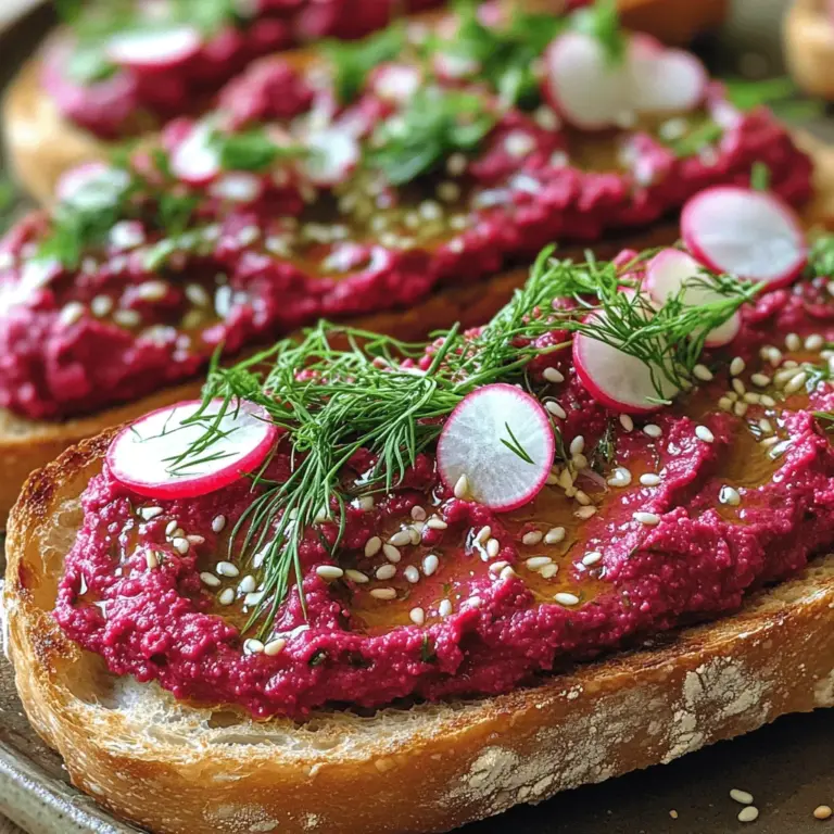 In the world of plant-based cuisine, creativity reigns supreme, and one dish that exemplifies this spirit is the Beet the Ordinary Hummus Toast. This vibrant and nutritious snack or meal option not only tantalizes the taste buds but also adds a pop of color to your plate. Imagine a creamy, earthy hummus made with roasted beets, served on a slice of toasted whole grain bread, and topped with a medley of fresh vegetables and herbs. This dish is more than just a feast for the eyes; it's a celebration of fresh ingredients and seasonal produce.