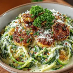 As the culinary world continues to embrace health-conscious alternatives to traditional ingredients, zoodles—short for zucchini noodles—have emerged as a popular choice for those looking to lighten their meals without sacrificing flavor. These spiralized zucchini strands offer a fresh, low-carb option that mimics the texture of pasta, making them a favorite for both health enthusiasts and busy cooks alike. The appeal of zoodles lies not only in their nutritional benefits but also in their versatility, allowing them to be incorporated into a myriad of dishes, from salads to stir-fries, and of course, as the star of our recipe: Creamy Garlic Parmesan Zoodles.