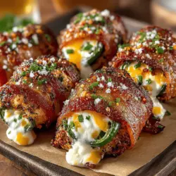 If you're on the lookout for an appetizer that brings together a perfect balance of flavor and texture, look no further than Crispy Bacon-Wrapped Jalapeño Chicken Bites. This dish takes tender, juicy chicken and envelops it in a creamy cheese filling, all wrapped up in crispy, savory bacon. The combination of spicy jalapeños and rich cheeses creates a mouthwatering experience that is sure to impress your guests. Whether it’s for a game day gathering, a festive get-together, or simply a delicious snack to enjoy at home, these chicken bites are sure to become a favorite.