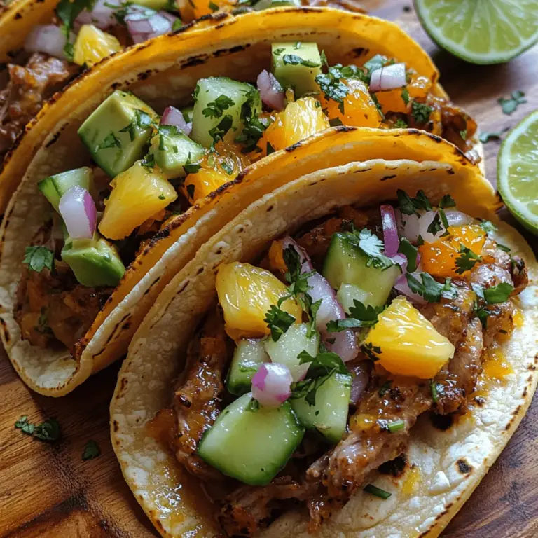 If you’re in search of a taco recipe that bursts with vibrant flavors and offers a unique twist on traditional fare, look no further than Juicy Citrus Mojo Pork Tacos. This dish marries the succulent richness of pork with a zesty, citrus-forward marinade known as Mojo, delivering an unforgettable dining experience. The allure of these tacos lies not only in their bold taste but also in the way they embody the spirit of culinary creativity, making them a perfect option for gatherings or a delightful weeknight meal.