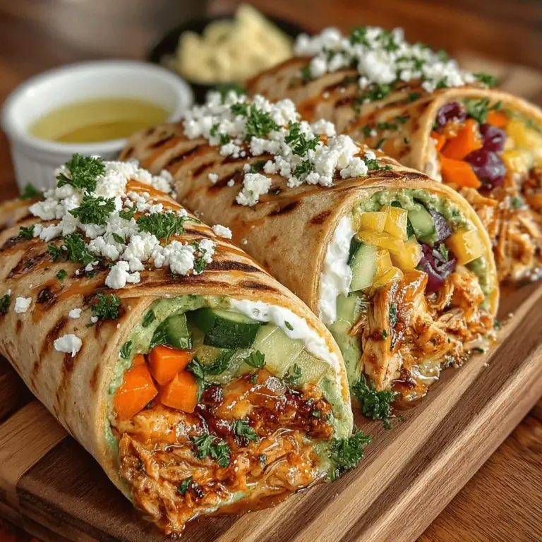 In recent years, wraps have surged in popularity as a versatile meal option that caters to the fast-paced lifestyles of many. Their convenience and adaptability make them a favorite among busy families, health-conscious individuals, and anyone looking for a quick yet satisfying meal. Whether enjoyed for lunch, dinner, or even as a snack, wraps allow for endless combinations of ingredients, making them a delightful choice for various palates. Among the plethora of options available, one standout recipe is the Flavor-Packed Chicken & Hummus Veggie Wraps. This dish not only tantalizes the taste buds but also packs a nutritional punch, making it a perfect fit for those seeking a healthy and easy-to-make meal.