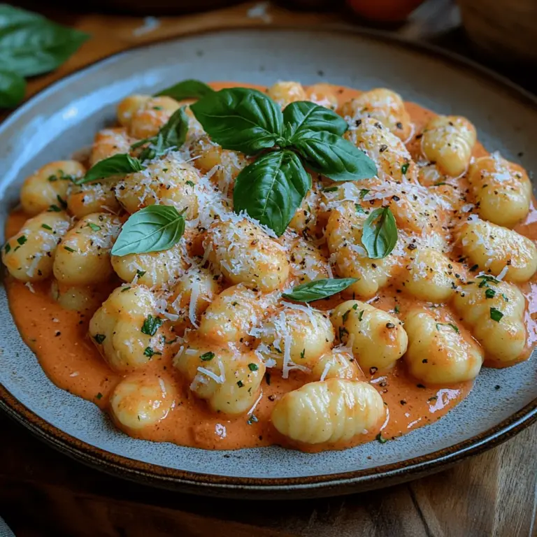 Creamy Tomato Basil Gnocchi is a dish that embodies the essence of comfort food, combining the rich flavors of tomatoes, the aromatic freshness of basil, and the delightful softness of gnocchi. This dish not only tantalizes the taste buds but also warms the soul, making it a perfect choice for cozy dinners or gatherings with loved ones. Whether you are a seasoned cook or a kitchen novice, this recipe invites you to create a meal that feels indulgent yet is surprisingly straightforward to prepare.