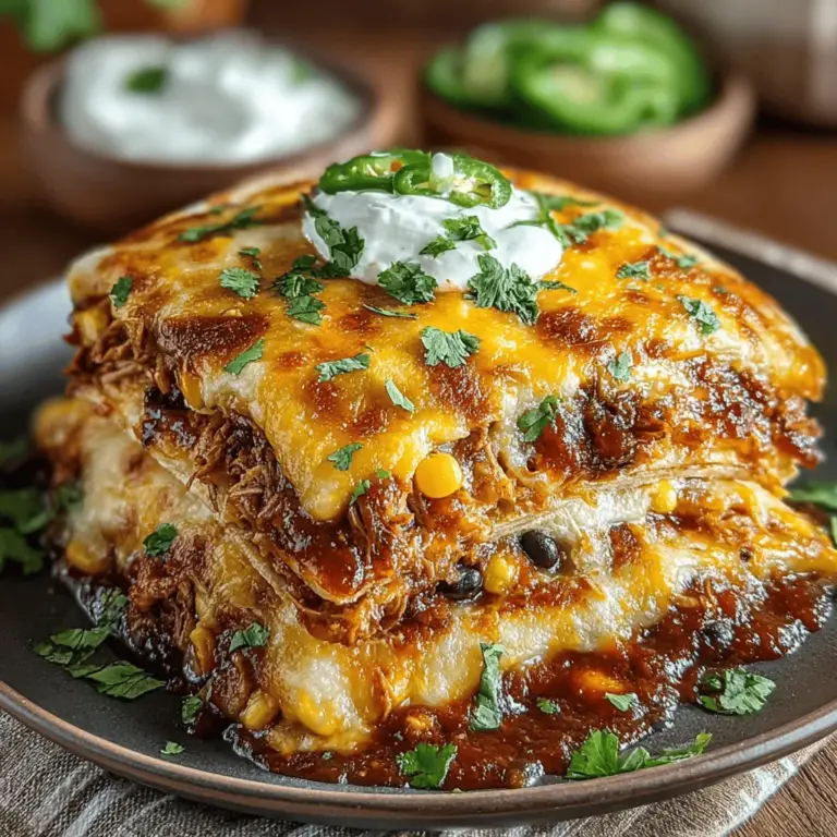 Explore the delightful world of Tex-Mex cuisine with our Tex-Mex Chicken & Black Bean Tortilla Stack—a dish that combines hearty flavors with an easy-to-follow recipe. Perfect for family dinners, gatherings, or meal prep, this layered masterpiece is not only delicious but also versatile. Packed with protein, fiber, and vibrant spices, this recipe will quickly become a staple in your kitchen. Let’s dive into the details of crafting this culinary delight at home.