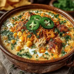 Creamy Jalapeño White Chicken Chili is a delightful dish that wonderfully blends comforting warmth with a kick of spice, making it a favorite among chili enthusiasts and casual diners alike. This unique variation of traditional chili highlights the rich flavors of tender chicken, zesty jalapeños, and a luscious creamy broth, resulting in a dish that is as satisfying as it is unforgettable. The appeal of this chili lies not only in its complex flavor profile but also in its ability to bring people together, making it a popular choice for gatherings, family dinners, or simply a cozy night in.