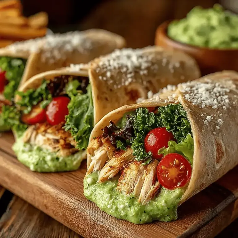 Wraps are a versatile meal option, ideal for those looking for a quick yet satisfying dish. Whether you’re packing lunch for work, preparing a family dinner, or seeking a snack on the go, wraps can be customized to suit any palate. They blend convenience with creativity, allowing you to combine various ingredients into a single, hand-held meal. Among the myriad of wrap possibilities, Creamy Avocado Pesto Chicken Wraps stand out as a delicious and nutritious choice, perfect for lunch or dinner.