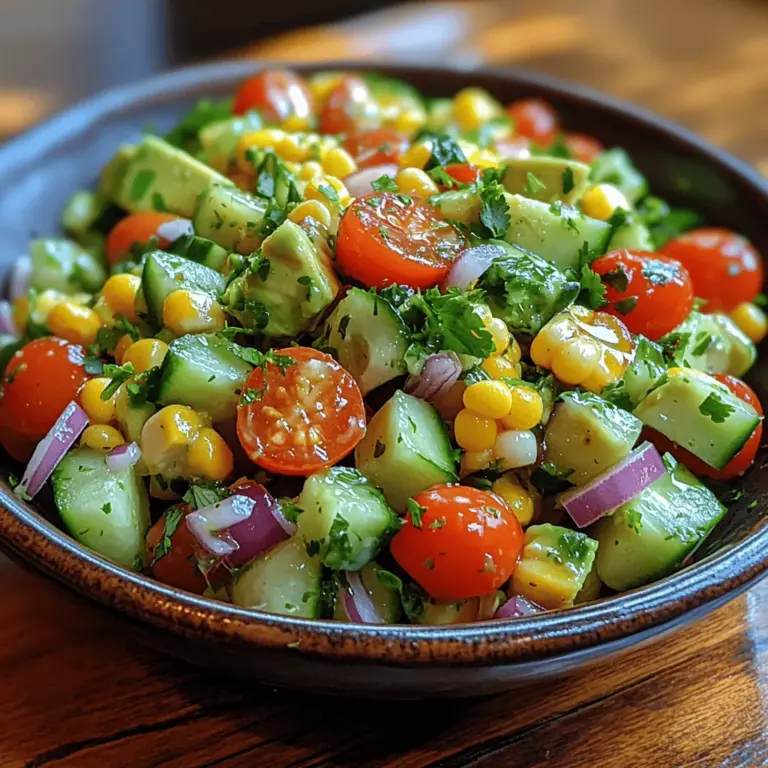 Creating a delightful salad is all about balance. In this Corn & Avocado Salad with Honey Lime Dressing, the interplay of acidity and sweetness plays a crucial role. The tanginess from the lime juice cuts through the richness of the avocado, while the honey adds a touch of sweetness that enhances the natural flavors of the corn and vegetables. This harmonious balance not only makes the salad refreshing but also elevates the overall taste experience, making every bite a burst of flavor.